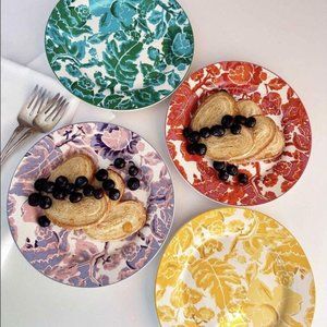 Diane Von Furstenberg DVF for Target 4-Pc Floral Toile Plate Set NEW in box!
